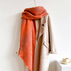 LEOPARD PRINT FUZZY SCARF THICK WARM FOR WOMEN_CWASC0988
