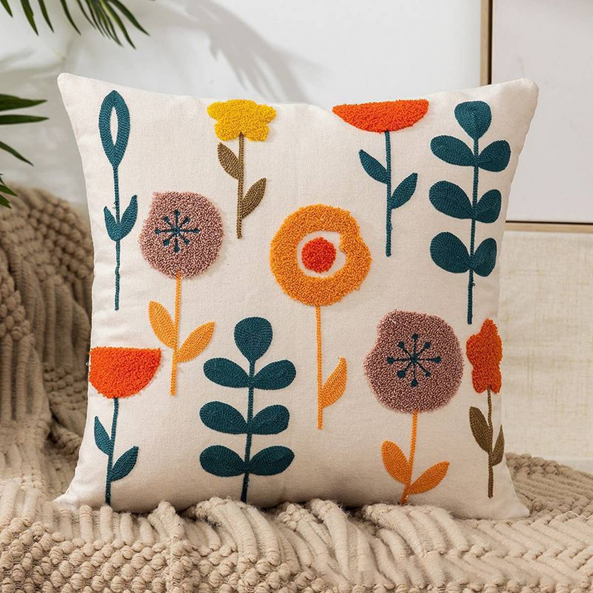 LUXURY EMBROIDERED THROW PILLOW COVER FOR SOFA BED_CWMM7681