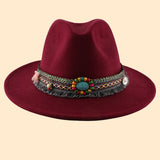 Women Retro Warm Felt Hat Jazz Hat_Cwah0753