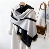Colorblock Reversible Cashmere Feel Scarf_Cwasc03455