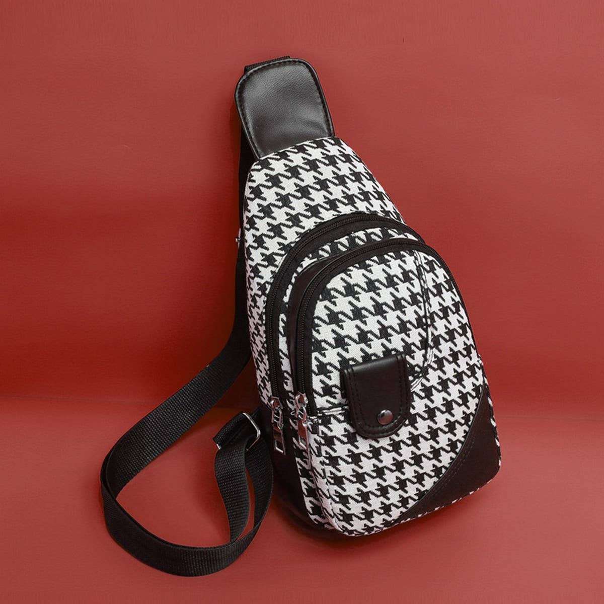 Trendy Plaid One Shoulder Messenger Bag_Cwab2670