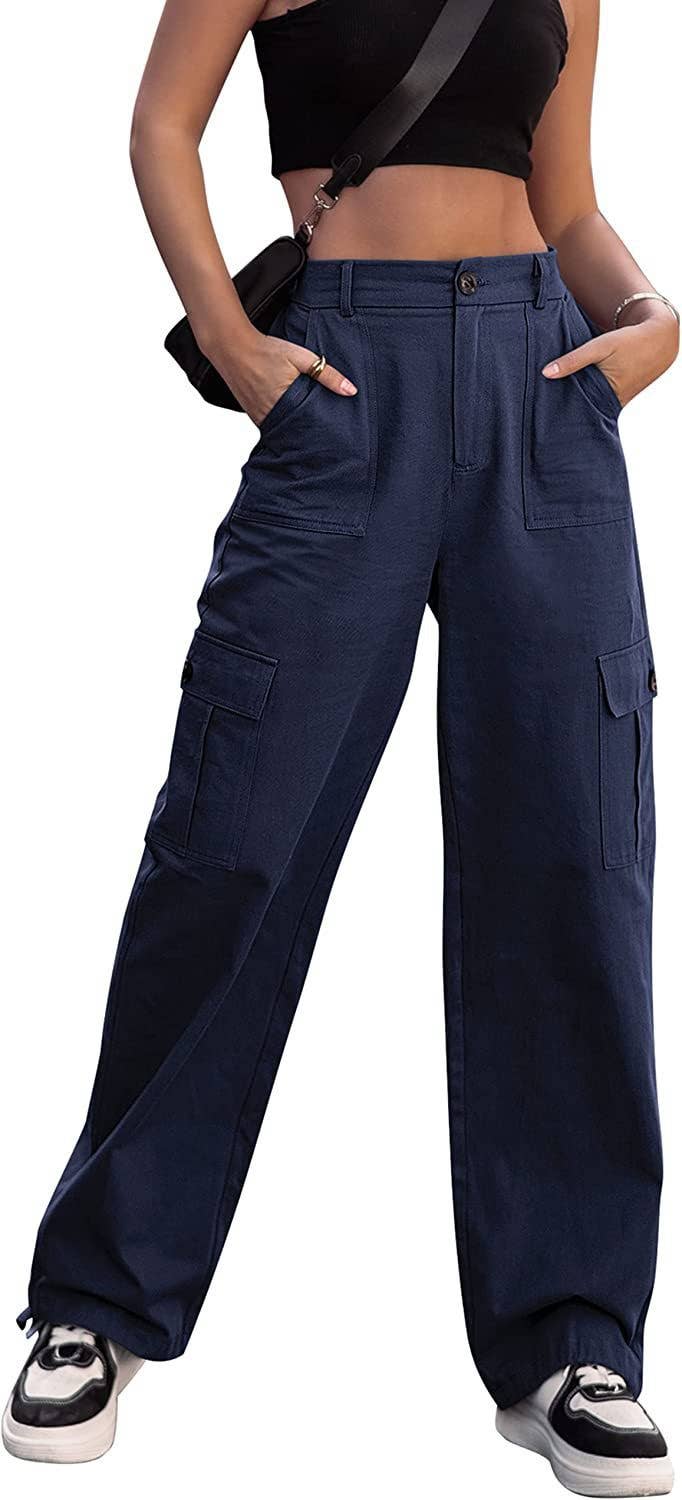 Stylish Multi-Pocket Cargo Straight Leg Pants