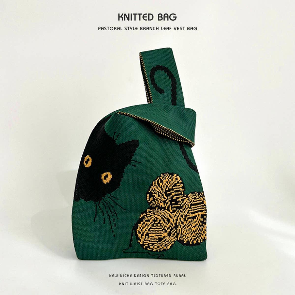 Cartoon Animal Series Knitted Handbag_Cwab2372