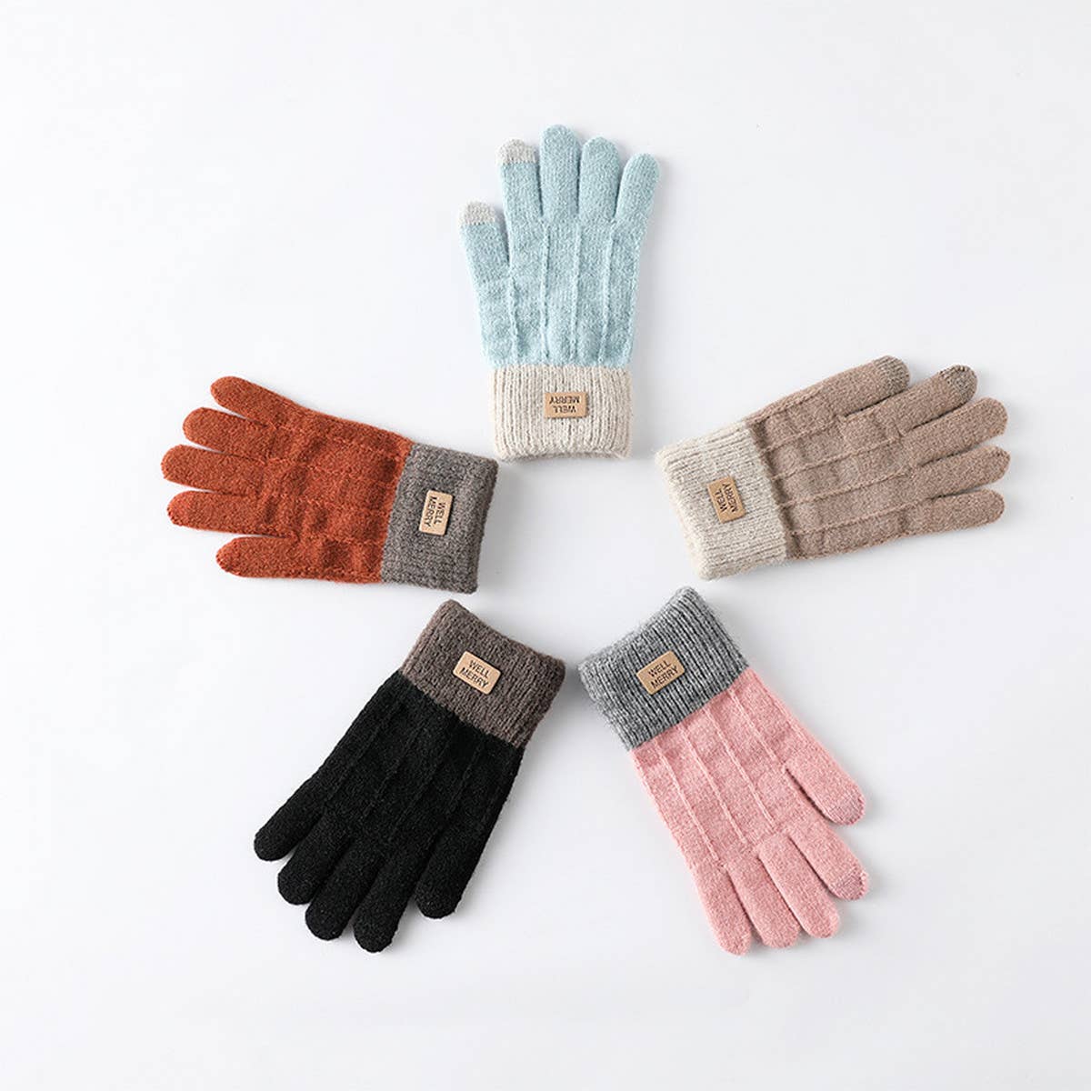 Women Warm And Cold Knitted Gloves_Cwag0030
