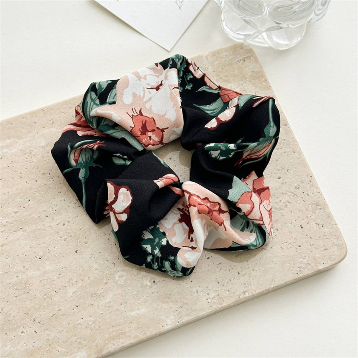 SWEET LARGE FLORAL HIGH ELASTIC HAIR TIE_CWAHA2435