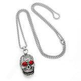 RETRO HIP HOP SKULL PENDANT NECKLACE_CWAJE0972