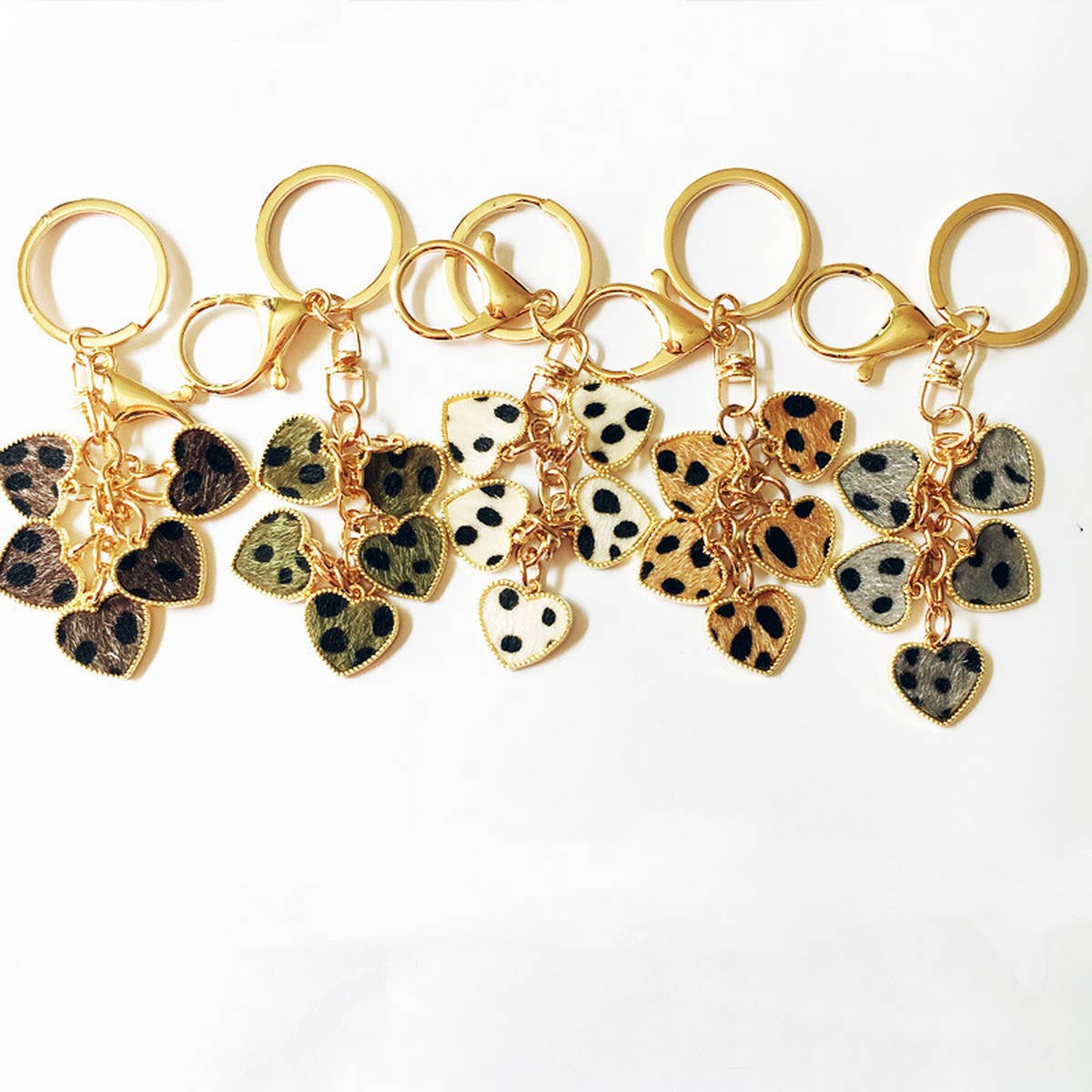 NEW LEOPARD HEART PENDANT KEYCHAIN_CWMM1320