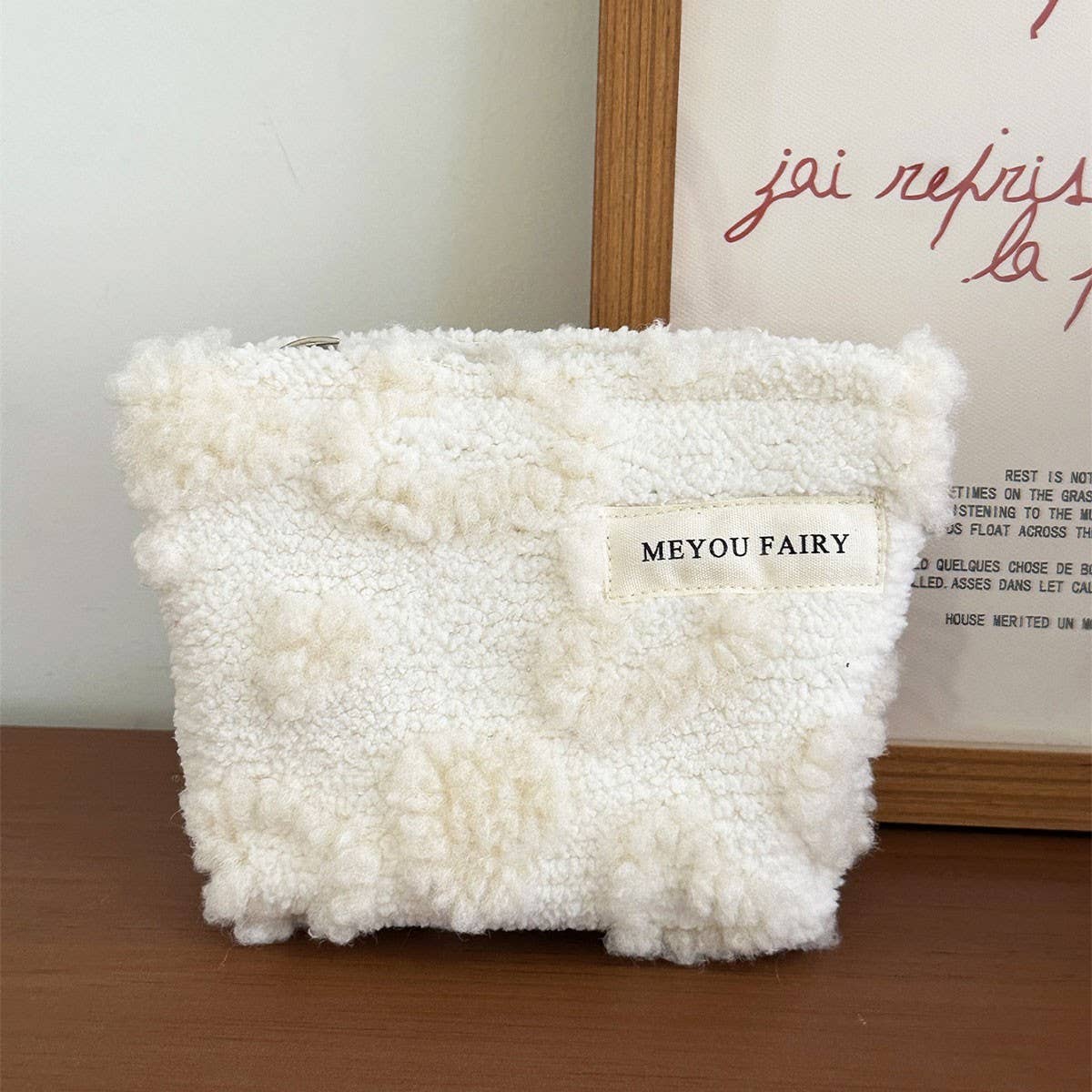 Plush Heart Makeup Bag Thickened Travel Wash Pouch_Cuab00672