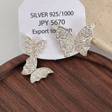 FOREST ASYMMETRIC BUTTERFLY EARRINGS_CWAJE1520
