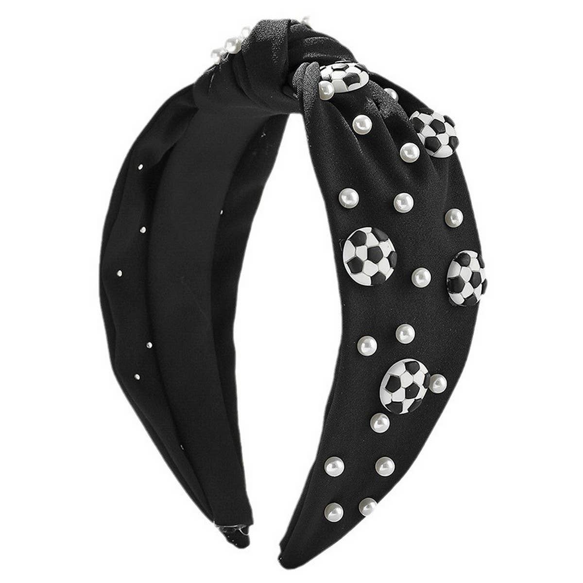 FOOTBALL BASKETBALL DECORATED PEARL HEADBAND_CWAHA2548