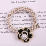 ELEGANT CAMELLIA HAIR TIE LUXURY PONYTAIL BAND_CWAHA6884