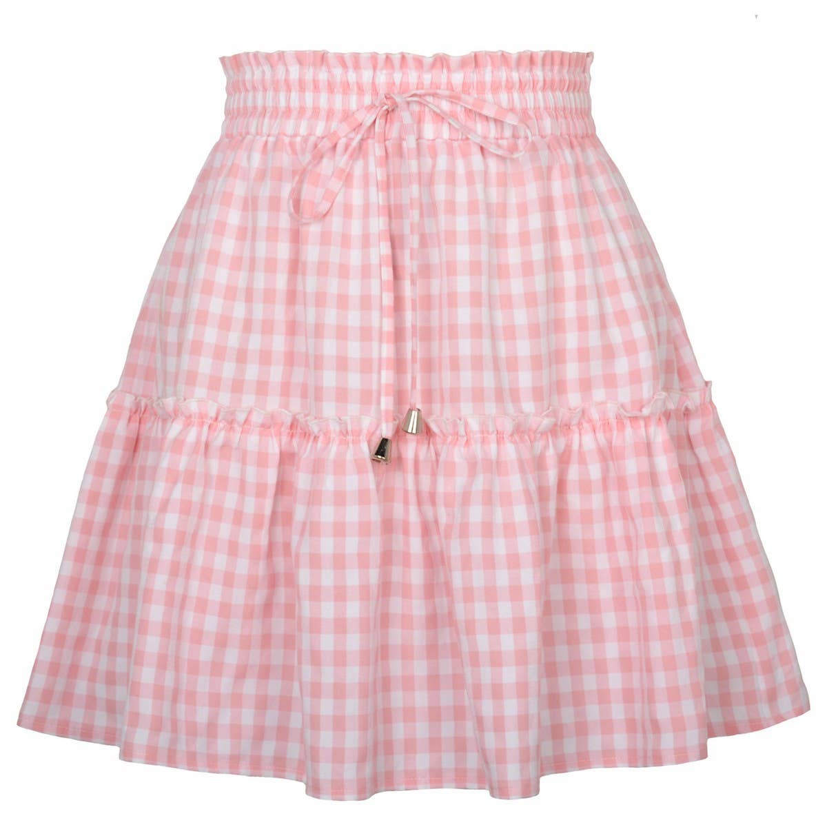 PLEATED PLAID PRINT SKIRT VINTAGE PLAID SKIRT_CWBSS0410