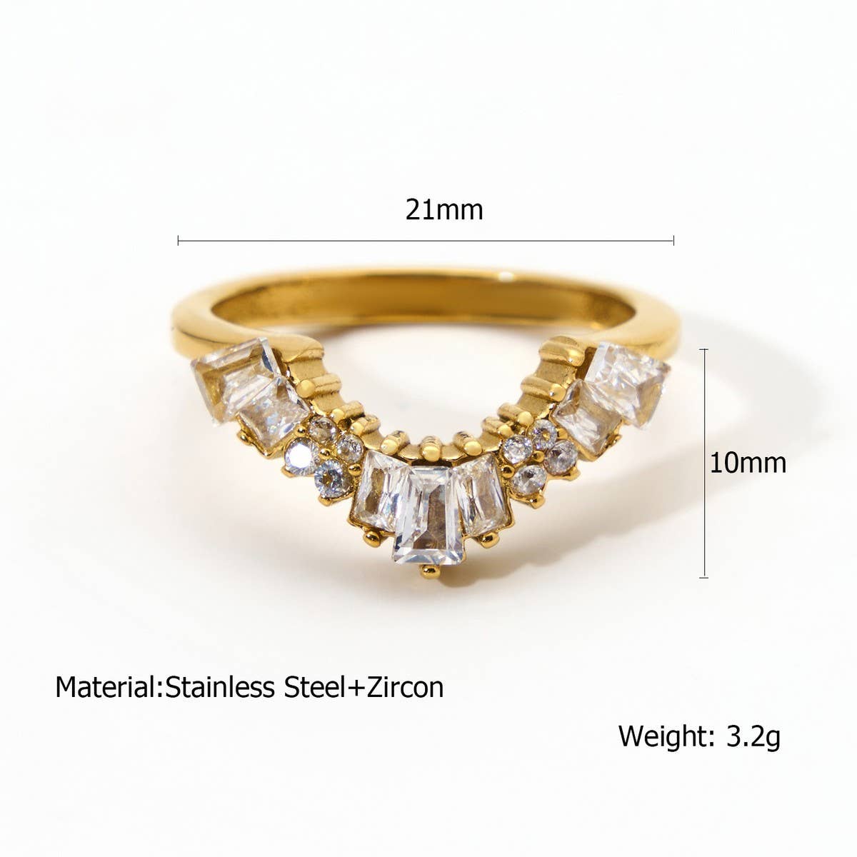 GEOMETRIC CZ STEEL RING WITH LUXE GLOSS FINISH_CWMM8931