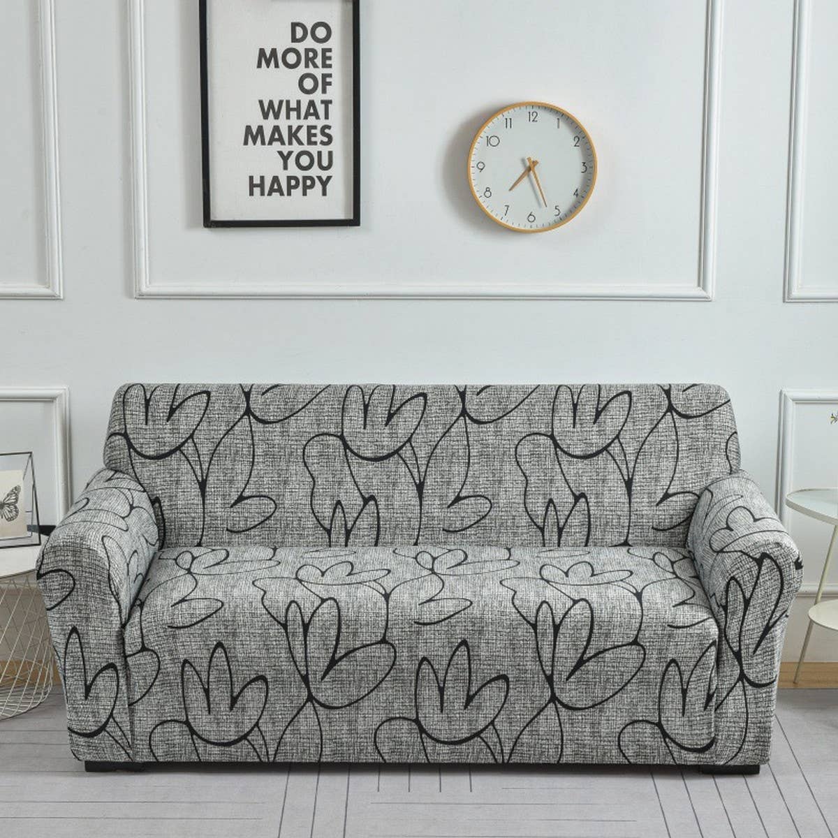 STRETCH SOFA COVER SOLID PRINT ALL IN ONE FIT_CWMM8309