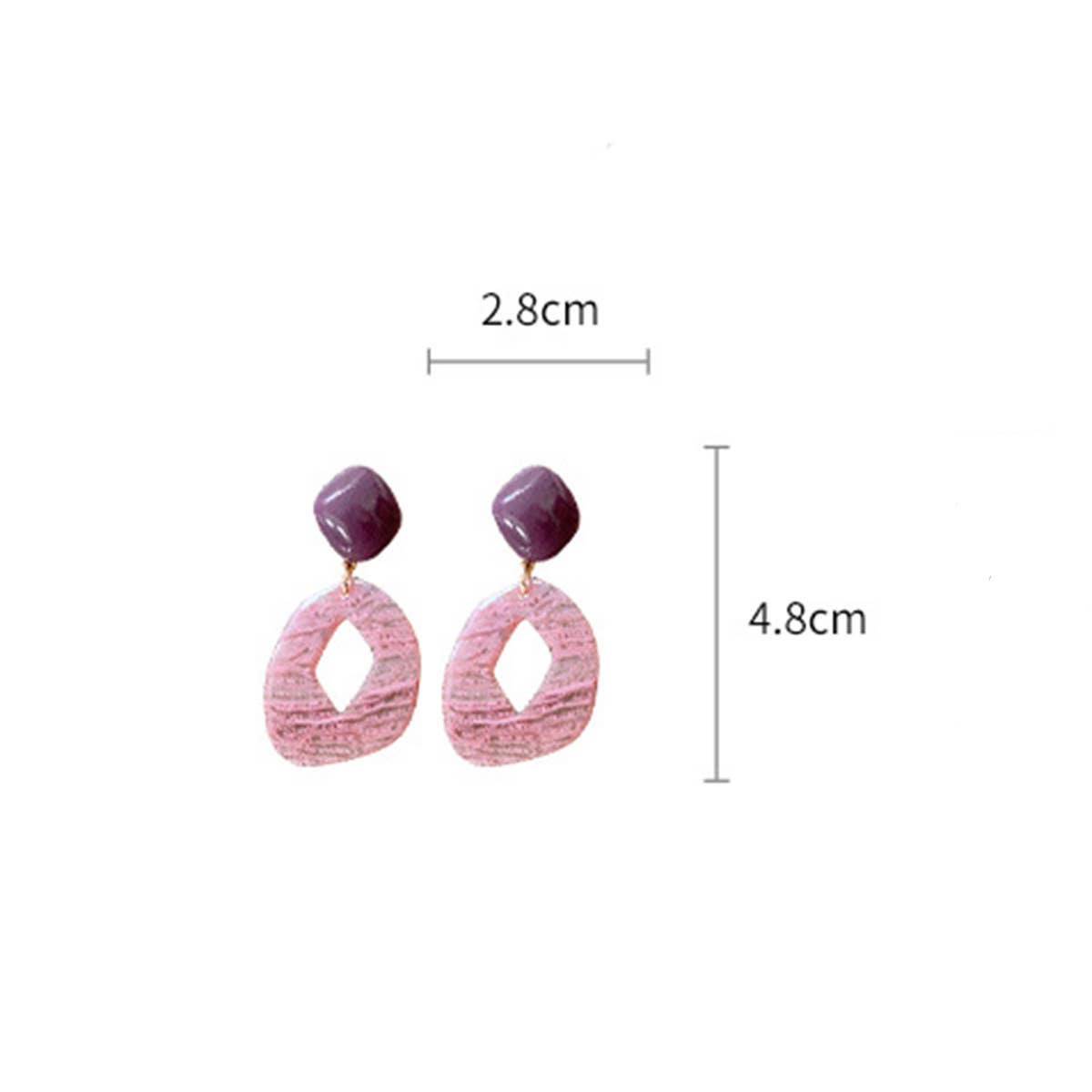 IRREGULAR GEOMETRIC TEMPERAMENT EARRINGS_CWAJE2336