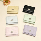 Cute Embossed Cat Candy Color Mini Wallet_Cwab06219