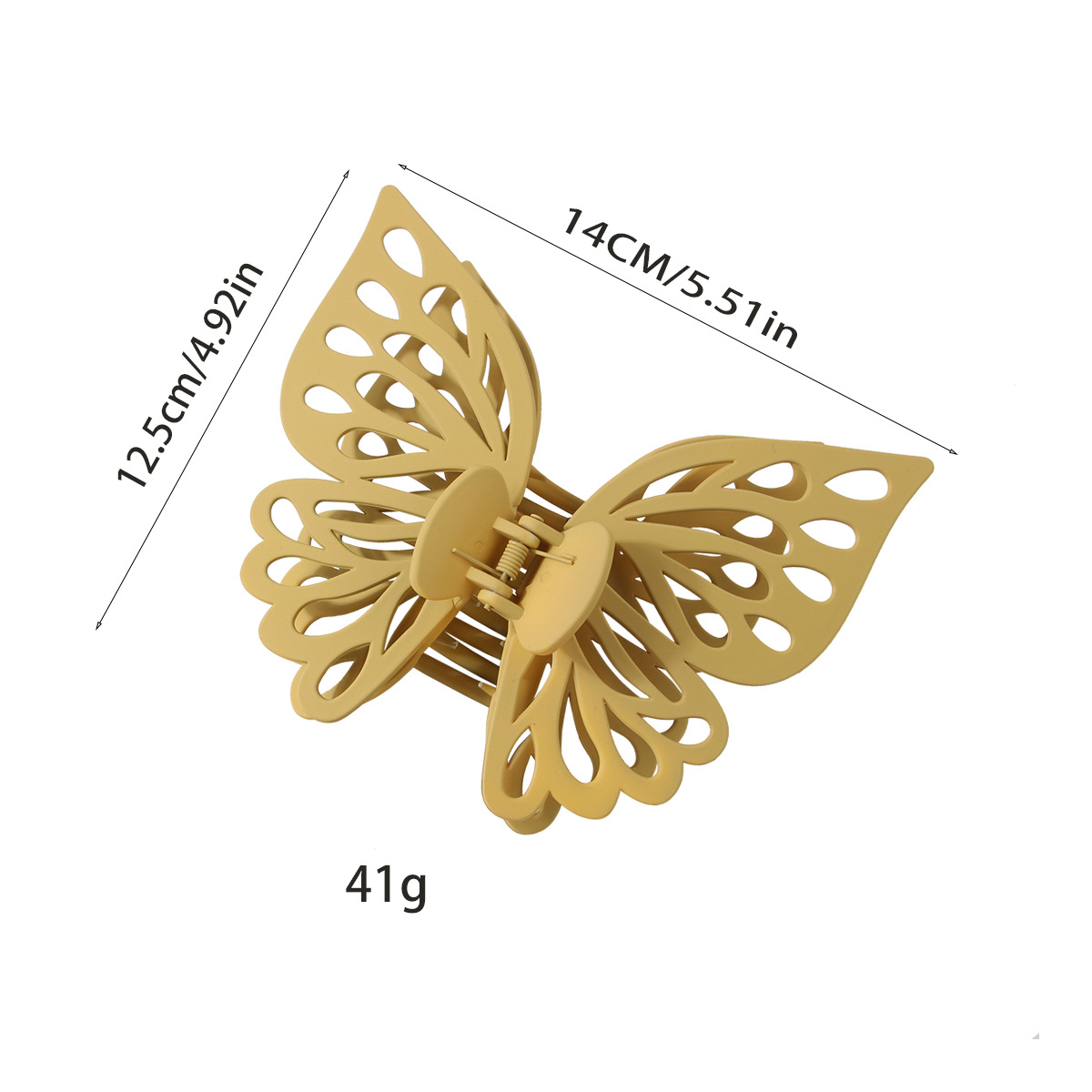 BUTTERFLY HAIR CLAW OVERSIZED HOLLOW LAYERED CLIP_CWAHA0394