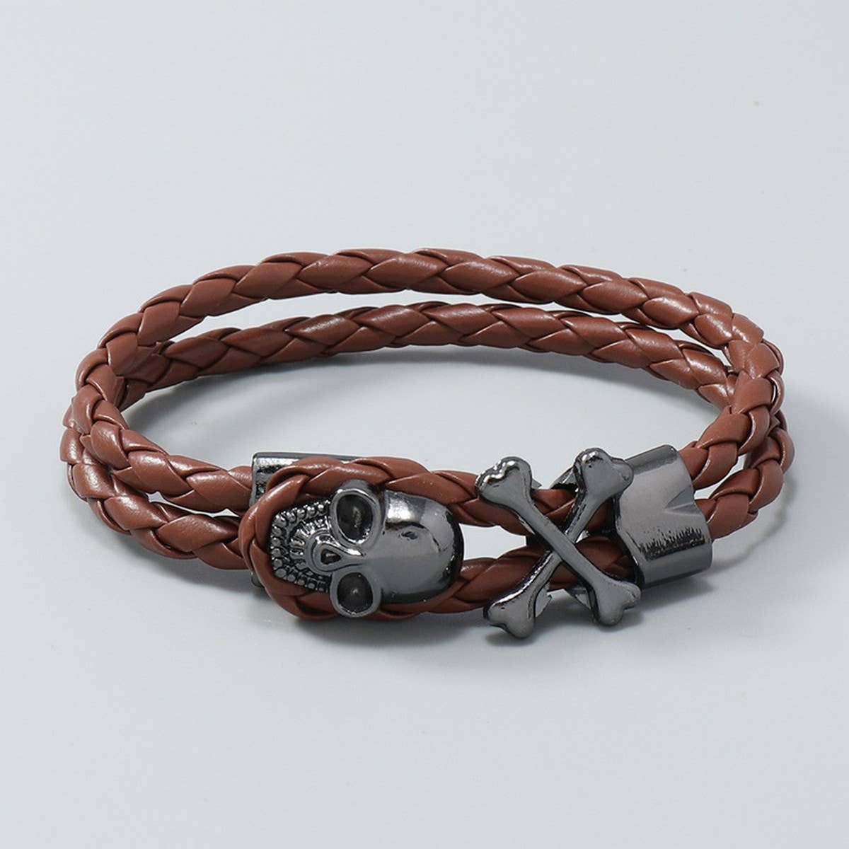 SIMPLE PERSONALIZED HALLOWEEN SKULL BRACELET_CWMM4472