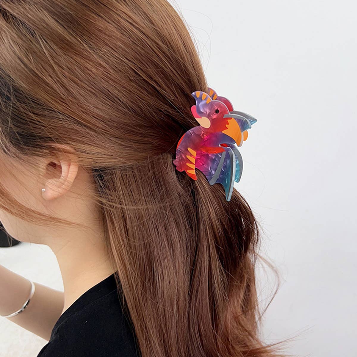 ACRYLIC DINOSAUR HAIR CLAW CUTE FUN SHARK CLIP_CWAHA2072