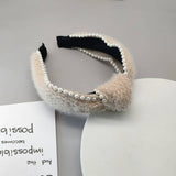 SIMPLE WOOLEN PEARL HEADBAND_CWAHA2600