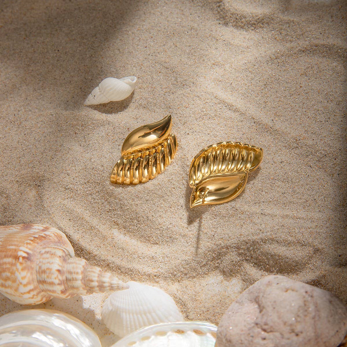 SIMPLE DOUBLE LAYER GLOSSY WATER DROP EARRINGS_CWAJE1783