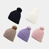 NEW PINEAPPLE PATTERN POM POM KNITTED HAT_CWAH1612