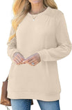 Solid-Color Pocket Long-Sleeved Loose Hoodie