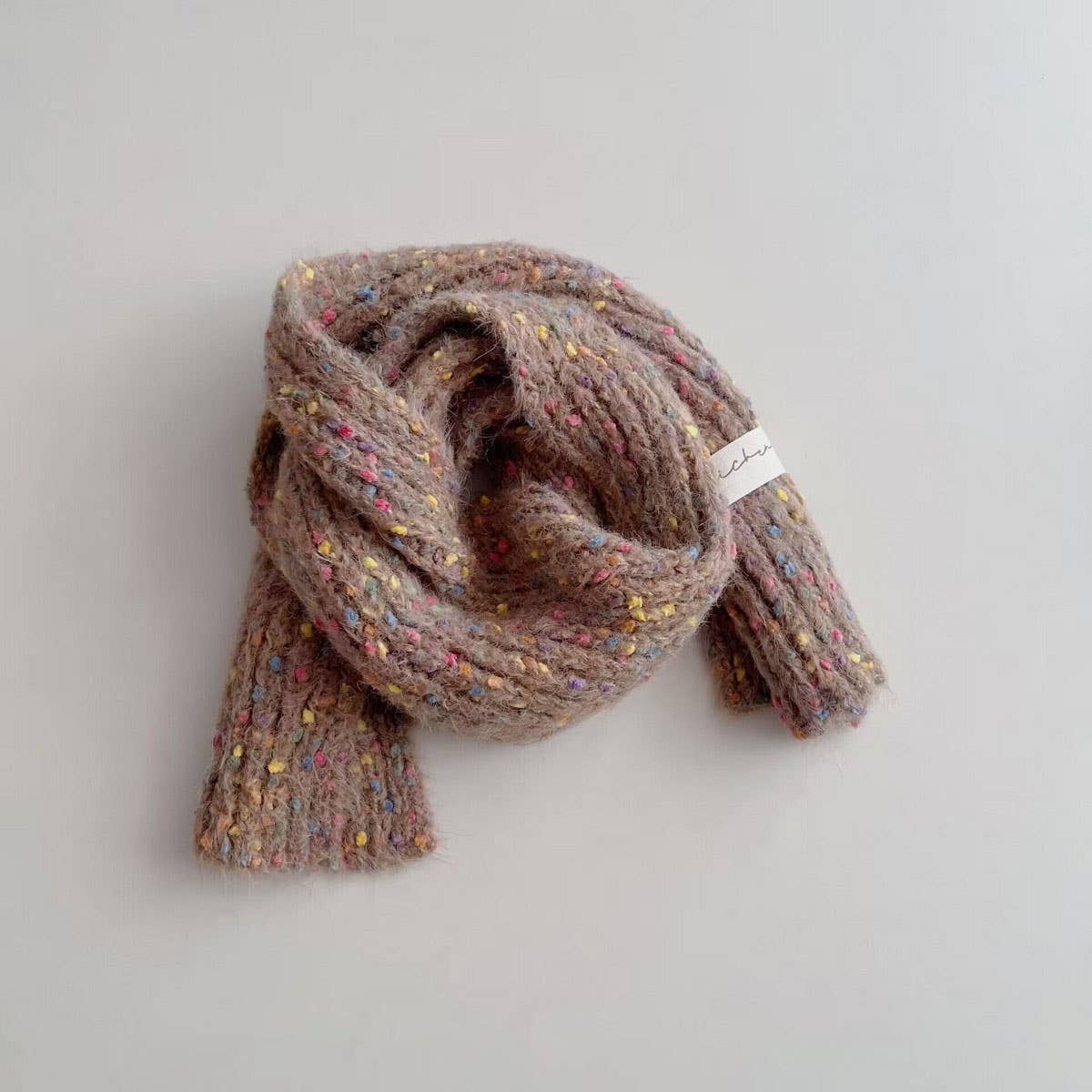 POLKA DOT KNIT SCARF WARM NECK WRAP FOR KIDS_CWASC2096