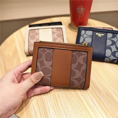 Geometric Pattern Bifold Zip Snap Wallet For Women_Cwab06204