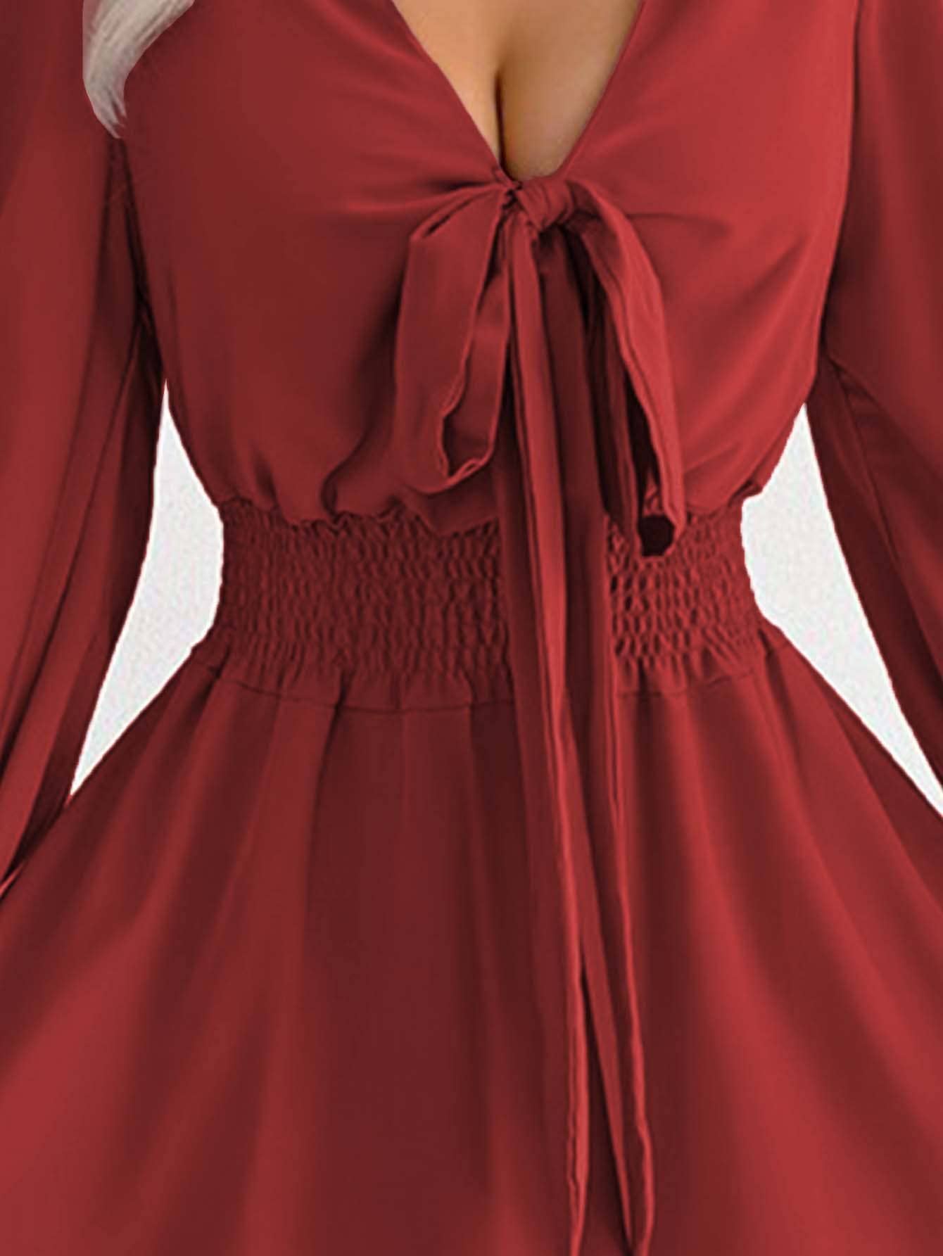 Sweet Wooden Ear Edge A-Line Short Dress