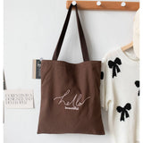 CASUAL SOLID COLOR CANVAS SHOULDER TOTE BIG SIZE_CWAB5635
