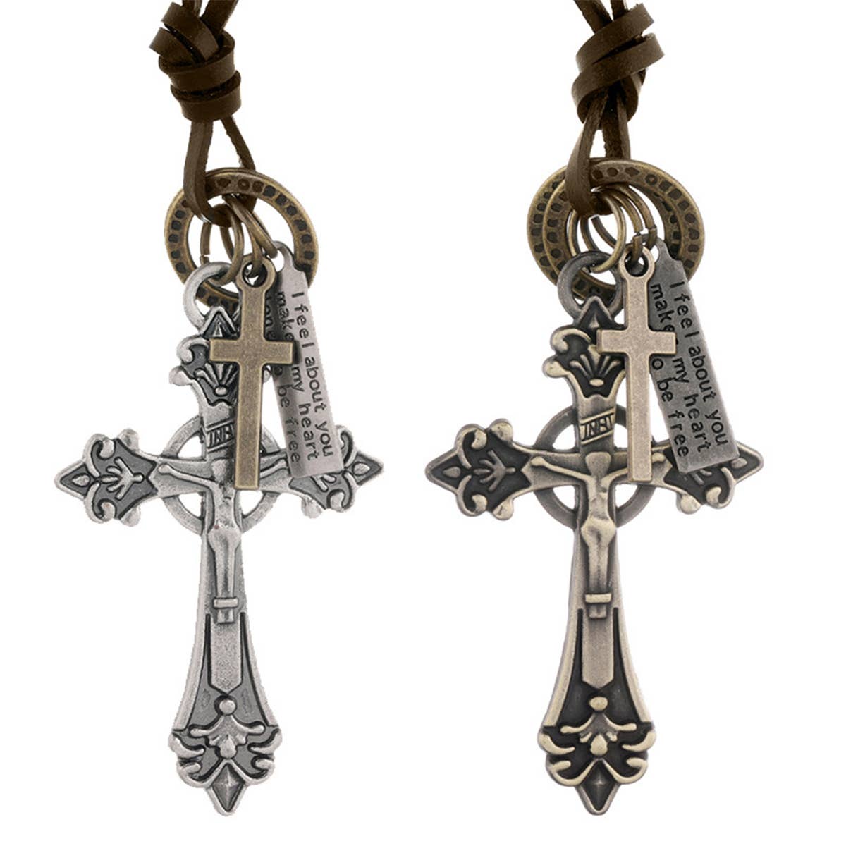 RETRO ADJUSTABLE CROSS PENDANT NECKLACES_CWAJE0498