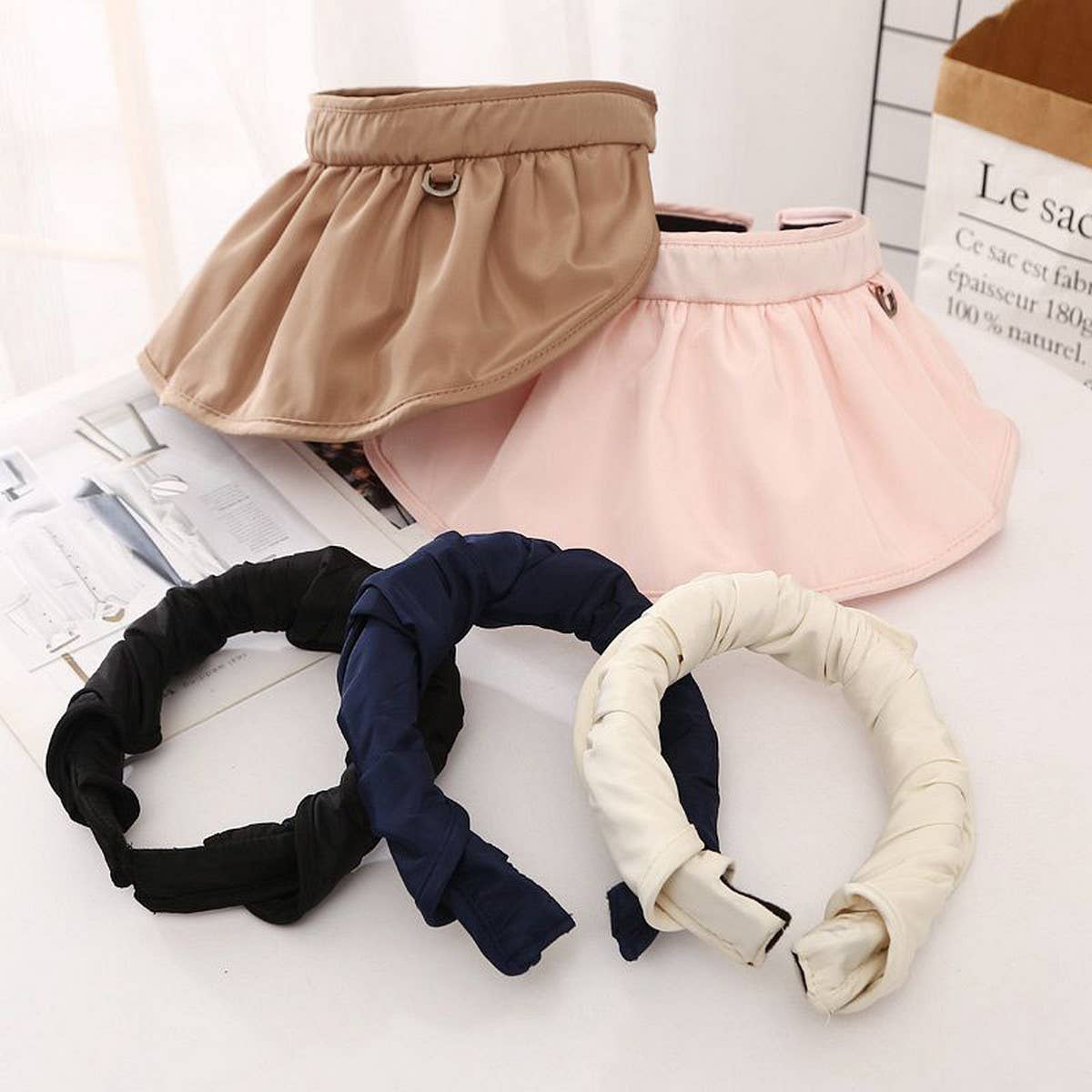 Shell Sun Hat For Women -Two-In-One Hairband, Hat_Cwah3317