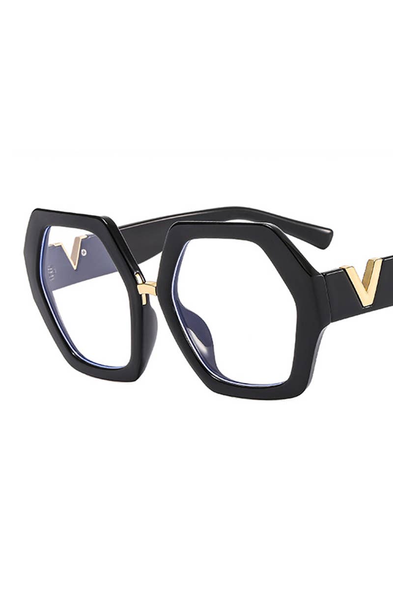 Women Geometric Frame Eyeglasses_Cwasg0135