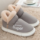 Winter Slippers Warm Waterproof Home House Shoes