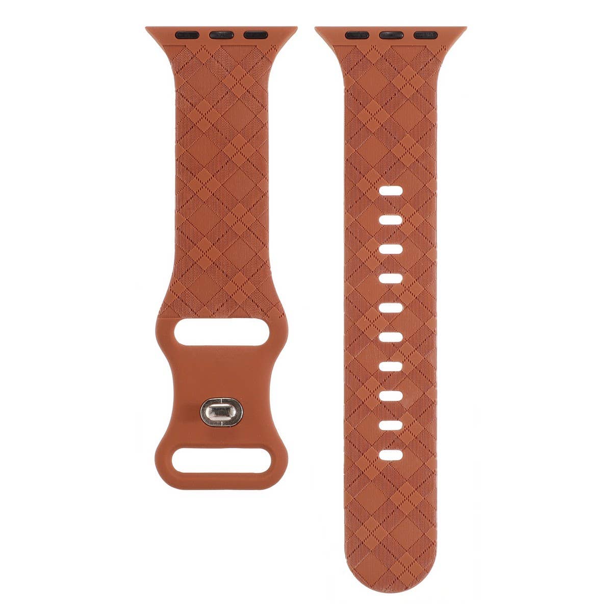 APPLE WATCH9 1 ENGRAVED CHECKERED SILICONE STRAP_CWWW0052