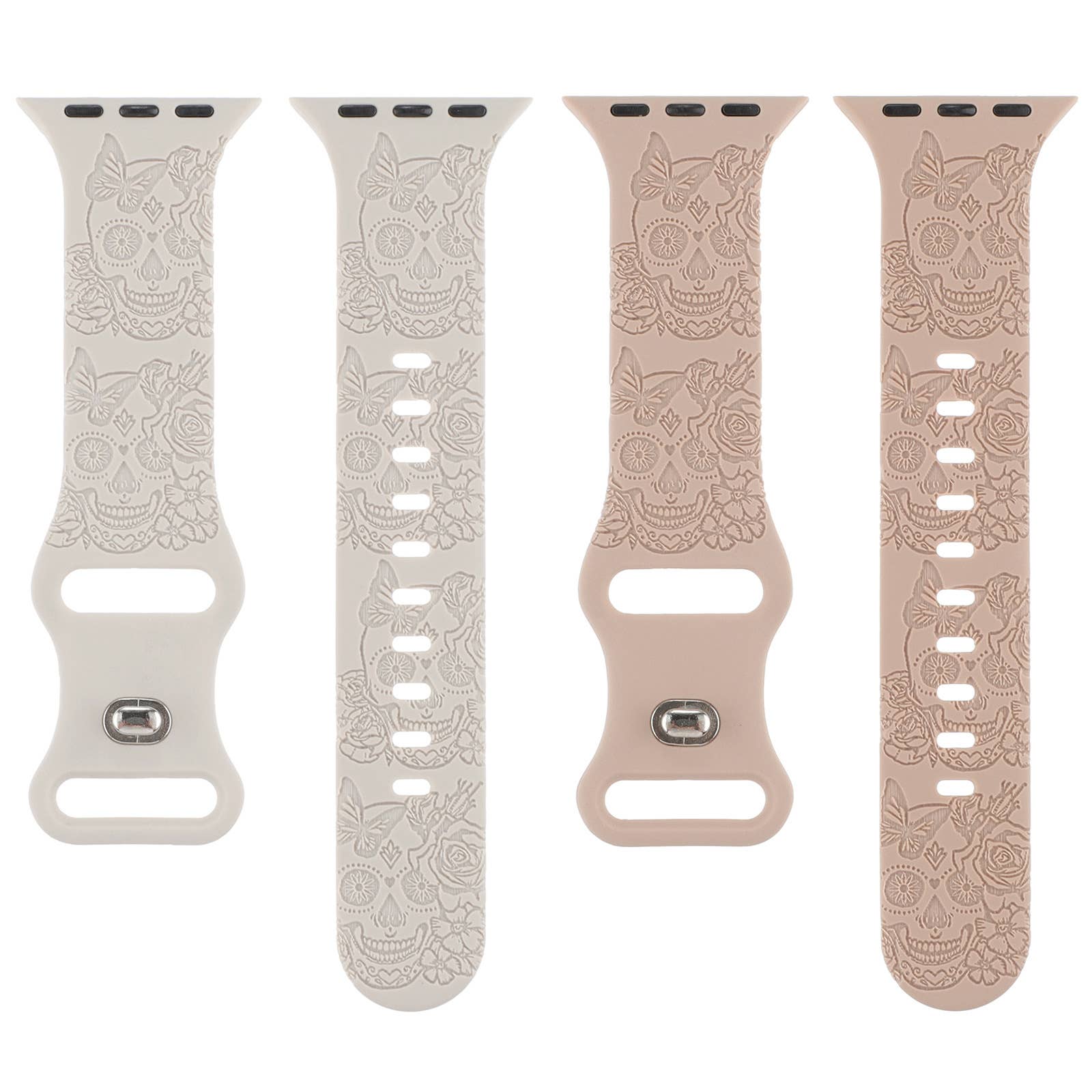 ENGRAVED CHECKERED SILICONE APPLE WATCH9 1 STRAP_CWASC1562