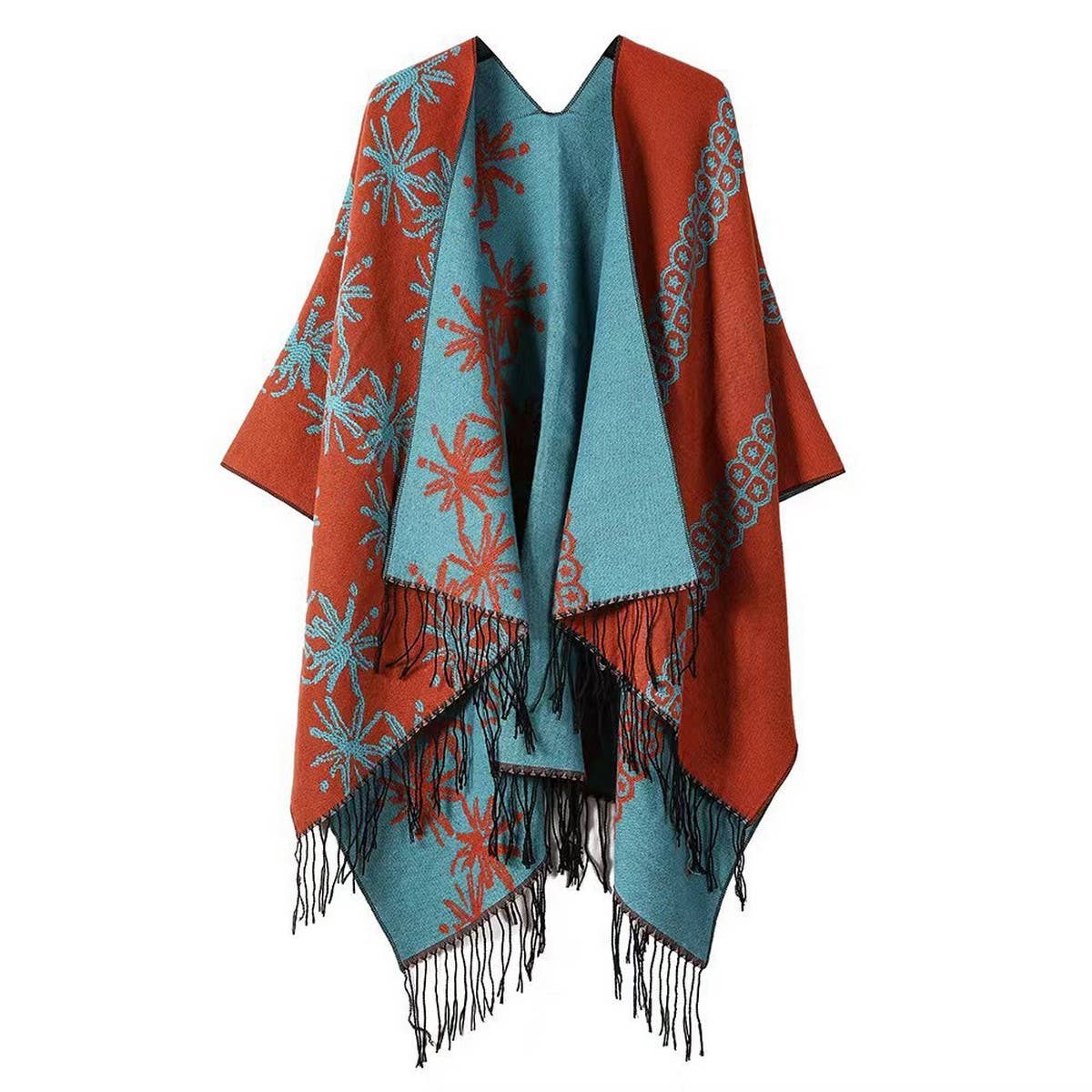 ETHNIC STYLE SHAWL CAPE DOUBLESIDED THICKENED CAPE_CWASC2177