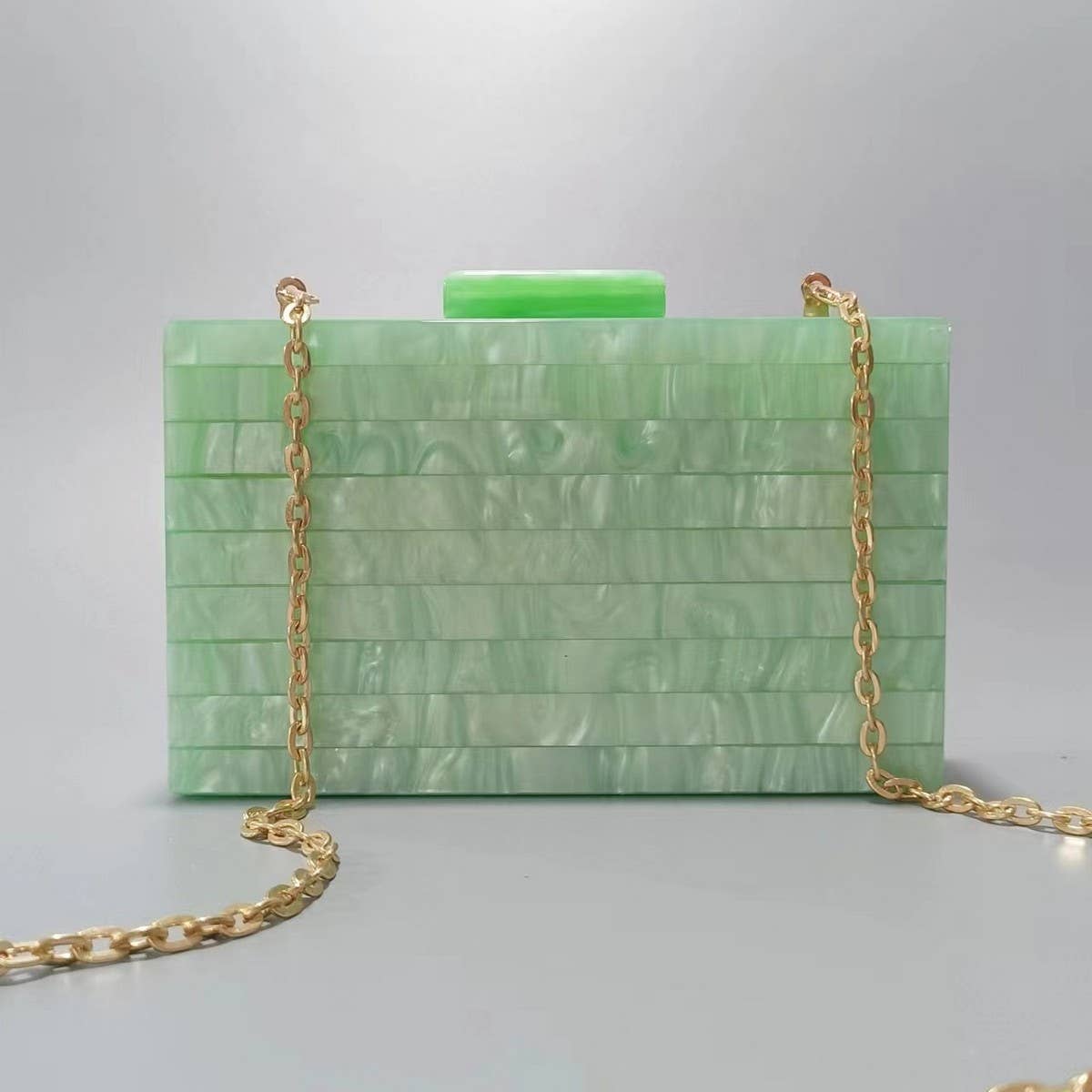 New Striped Pearl Acrylic Crossbody Evening Clutch_Cwab5986