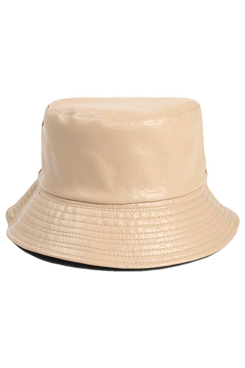 CROCODILE PATTERN DOUBLE SIDED BUCKET HAT_CWAH310