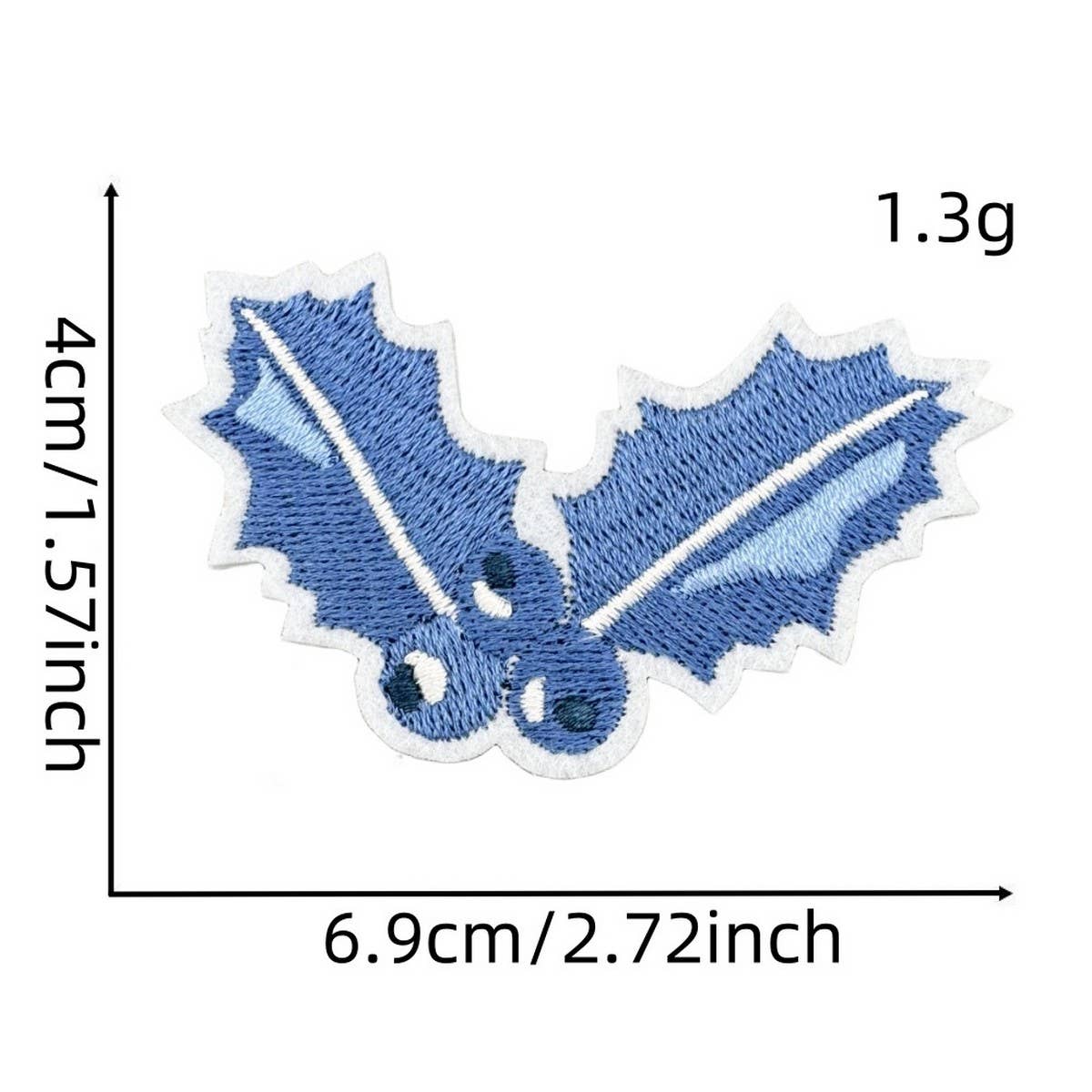 Winter Blue Christmas Graffiti Embroidered Patch_Cwmm4028