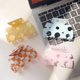 CHEESE SHAPE ACRYLIC HAIR CLAW MEDIUM CHIC CLIP_CWAHA2697