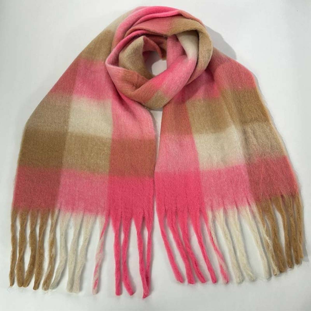 Cwasc1578_Winter Plaid Thickened Warm Scarf Shawl