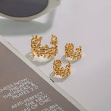 Vintage 18K Gold Hammered Branch Cuff Bracelet