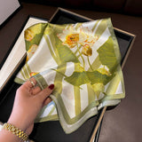 SILK SQUARE NECK SCARF FOR WOMEN 100 MULBERRY_CWASC0554