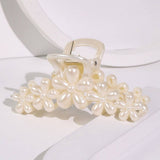 Chic Pearl Heart Claw Clip Minimalist Hair Grip