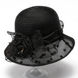 FLOWER HAT ELEGANT SUN PROTECTION HAT_CWAH1449