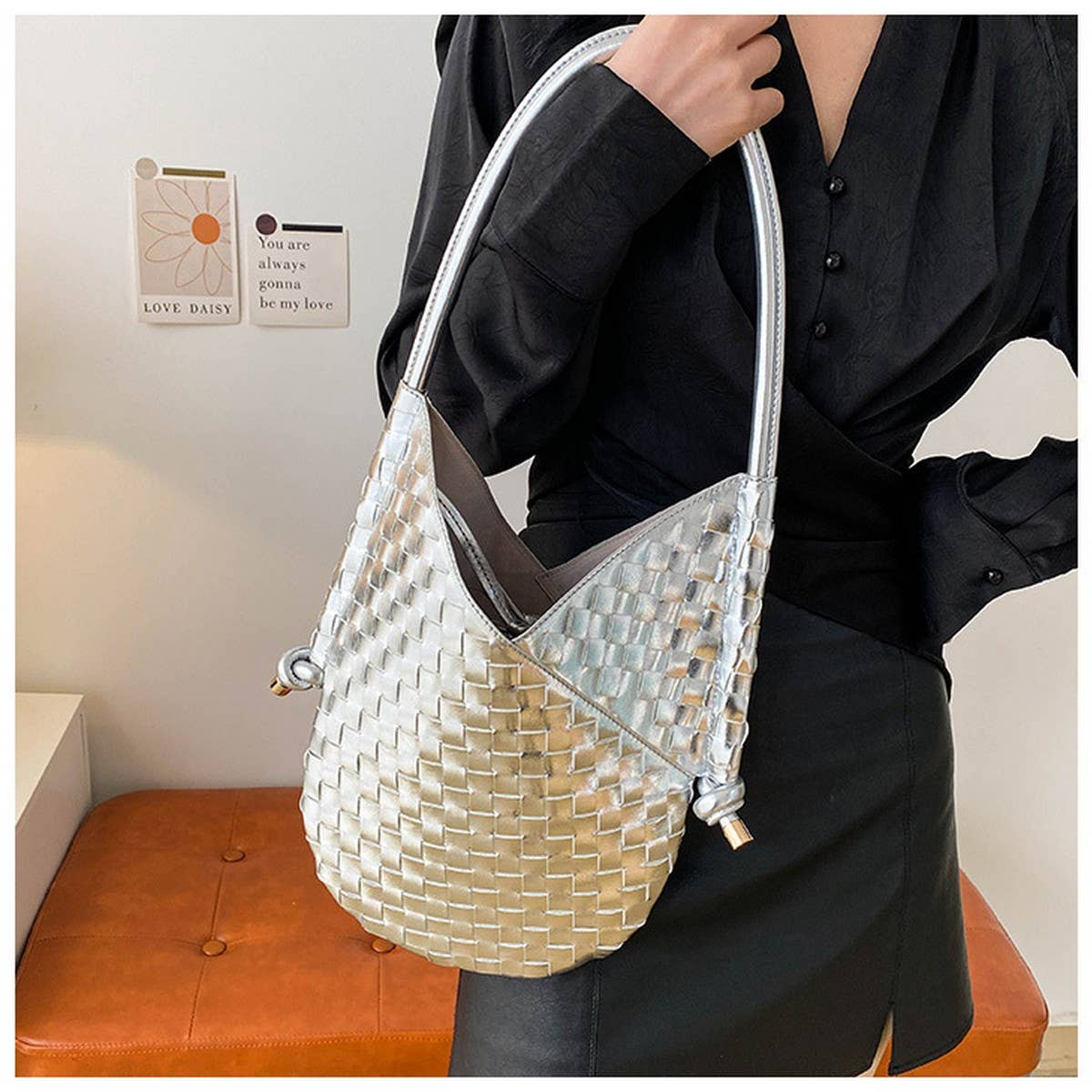 HAND WOVEN BAG STYLISH STRAW ARMPIT BAG FOR WOMEN_CWAB1913