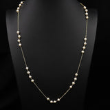 Womens High-End Splicing Long Pearl Necklace
