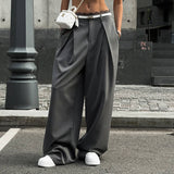 Temperament Everything With Lace Lace Loose Suit Trousers